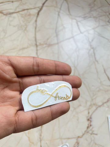 designer infinity Metallic sticker