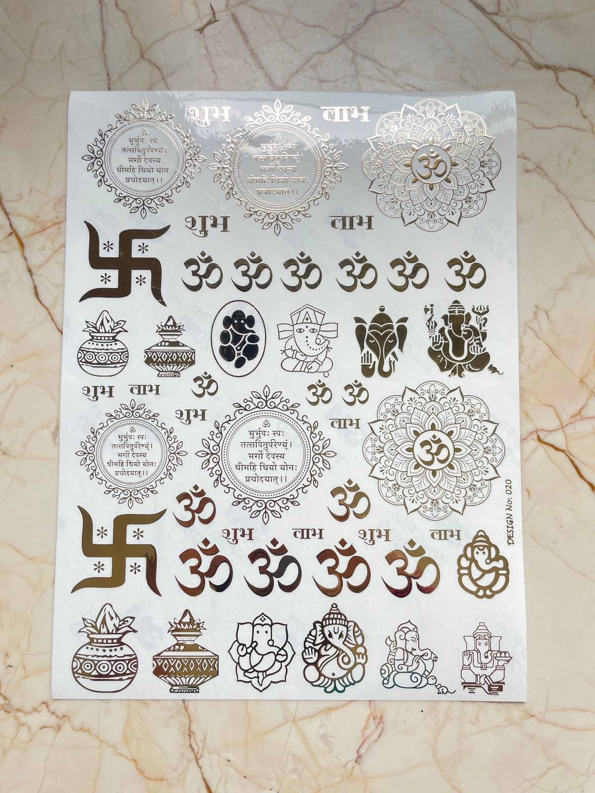 Mix mantra with logo Embossed Sticker Sheet - A4
