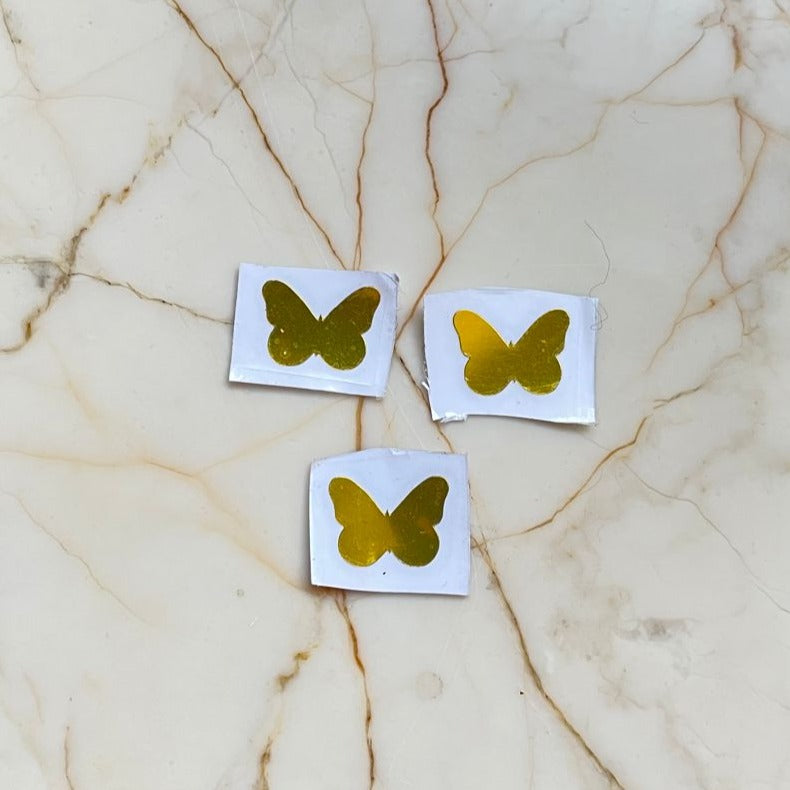 Gold Vinyl Butterfly Sticker